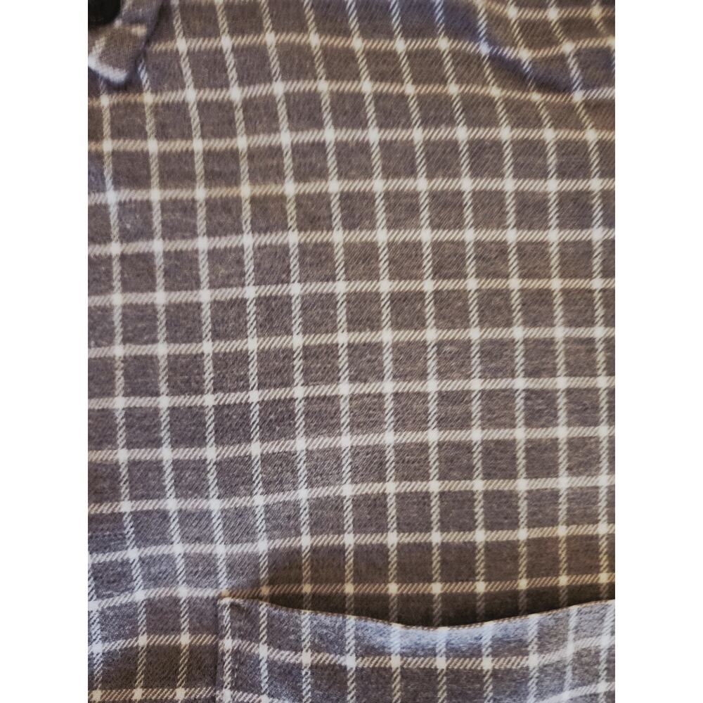 Banana Republic Men's XL Gray White‎ Slim Fit Luxe Flannel Button Down Shirt - Picture 3 of 5